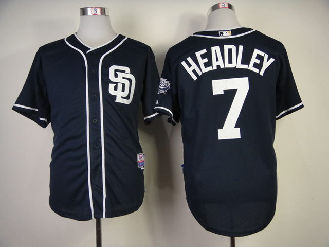 Men San Diego Padres #7 Headley Blue MLB Jerseys